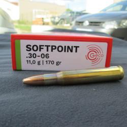 20 cartouches SOFTPOINT 30.06 -11.0g /170 GN GECO
