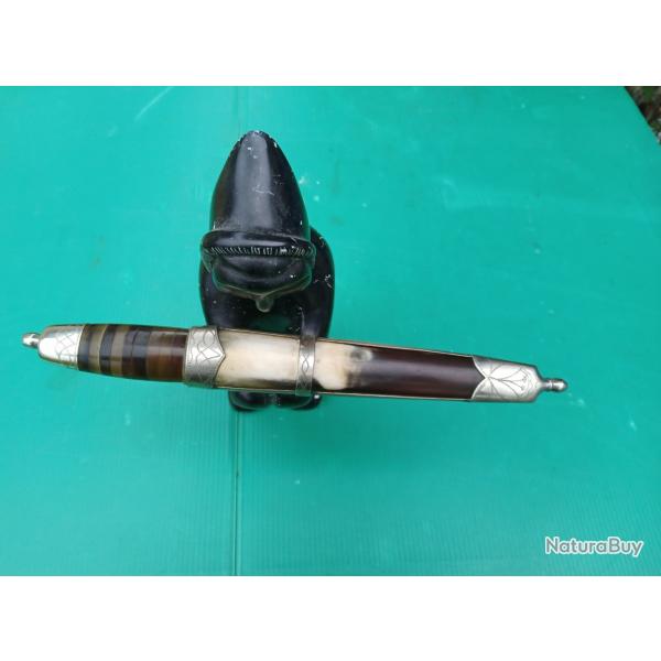 ANCIEN COUTEAU PUUKKO  NORVEGIEN :  M . J DAHL TOTEN . 1866  - 1933 .  PARFAIT FONCTIONNEMENT .