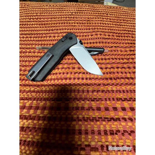 The James Brand The Carter, black micarta, stainless couteau de poche KN108143-00