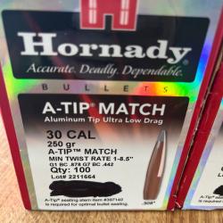 Ogives Hornady A-tip cal.30 / 250gr