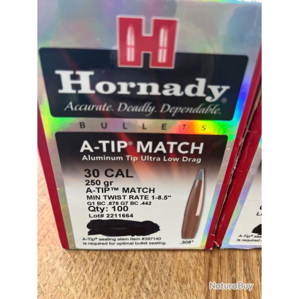 Ogives Hornady A-tip cal.30 / 250gr
