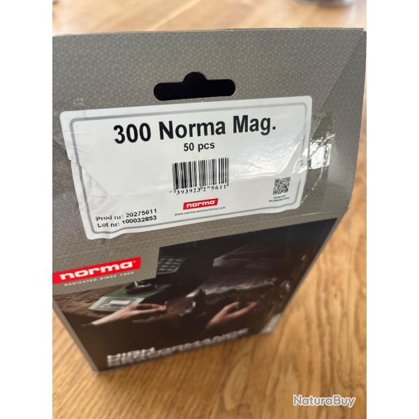 50 Douilles neuves Norma Cal. 300 NM