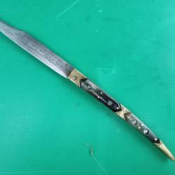 IMPOSANT COUTEAU NAVAJA ALBACETE . DATE : 1880  & VIVA MI AVENIO   . BELLE PIECE .