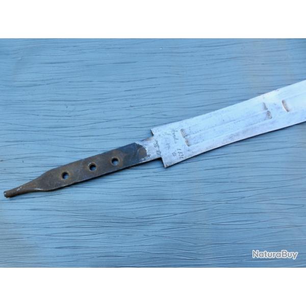 Lame de glaive d'artillerie mle 1816 fabriquée en 1831