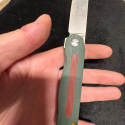 Kizer Vanguard Lätt Vind Mini Green V3567N2 couteau de poche, Gage design