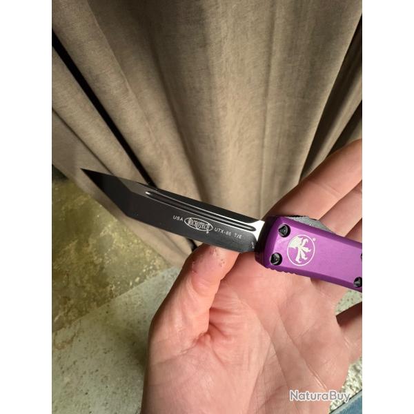 Couteau automatique OTF de luxe UTX 85 T/E Violet - MICROTECH