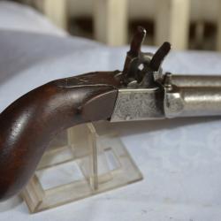 Pistolet à percussion à deux canons SUPERBE DAMAS