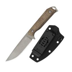 Couteau Kizer Begleiter Lame Drop Point Acier 3V Manche Burlap Micarta Etui Kydex KI1045MD1