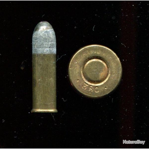 .380 Bull Dog Long - balle plomb pointe fer - tui laiton - marquage: 380