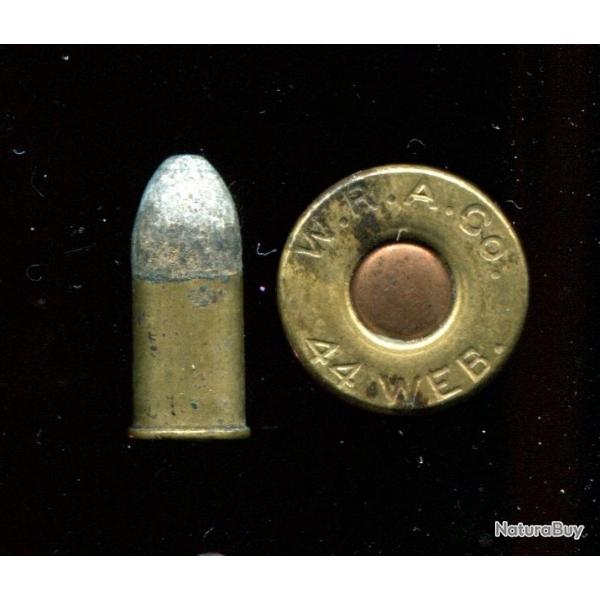 44 Webley  - marquage : WRACo 44 WEB - balle plomb - amorce cuivre