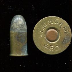 .450 Bull Dog - marquage : VFM & C A LIEGE 450 - amorce cuivre