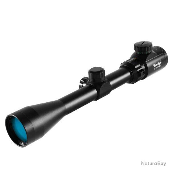 Lunette de vise 3-9x40 Mil-Dot  Rticule clair Rouge/Vert  20 mm supports inclus  1/4 MOA