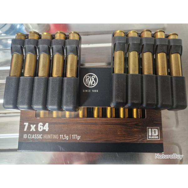 30 balles RWS ID Classic 7x64 11,5gr