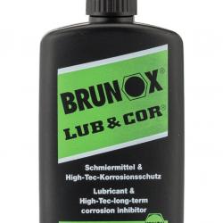 Lubrifiant Lub & Cor en bouteille 100 ml avec orifice goutte à goutte - Brunox Bouteille 100 ml