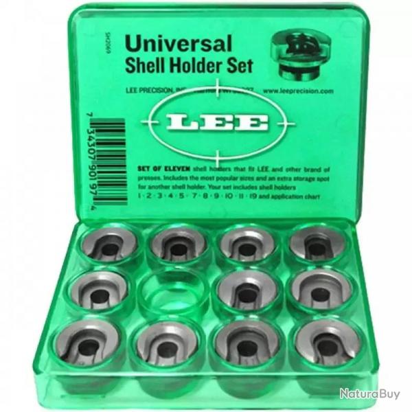 Lee Precision - Kit de 11 Shell Holders (support de douille) R-Type pour presse