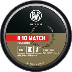 Plombs Rws R10 Match 4,48mm 0,45G
