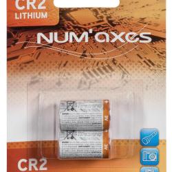 Blister 2 piles CR2 lithium 3 V Num'Axes
