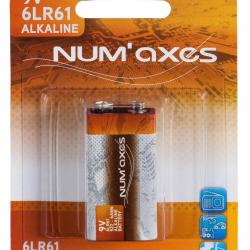 Blister 1 pile 6LR61 alcaline 9 V Num'Axes