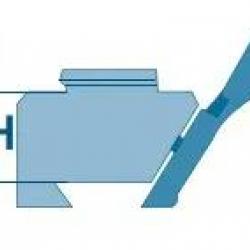 Verrou à lever réglable EAW - Coudé - Prisme 11 mm Coude 16 BH 9