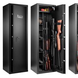 Coffre fort Rietti 9 armes à serrure à clef 4+3+2 armes 150X45X40 / 70 Kg