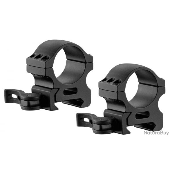 Colliers pour lunette de tir  levier 6 vis Kasterberg - Rail Weaver Diam. 25,4 mm - BH 25,4 mm