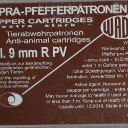 Cartouches Supra Pepper Gaz PV - Cal. 9 mm / 380 x10