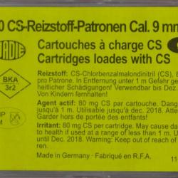 Cartouches à gaz CS - Cal. 9 mm / 380 x10