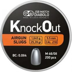 Slugs JSB Knock Out 5.5 mm HP 25.39 grain (.218)