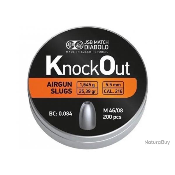 Slugs JSB Knock Out 5.5 mm HP 25.39 grain (.216)