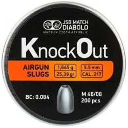 Slugs JSB Knock Out 5.5 mm HP 25.39 grain (.217)
