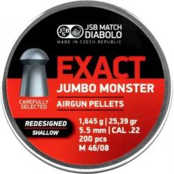Plombs JSB Jumbo Exact Monster Redesigned Shallow 5.52 mm 25.39 grain
