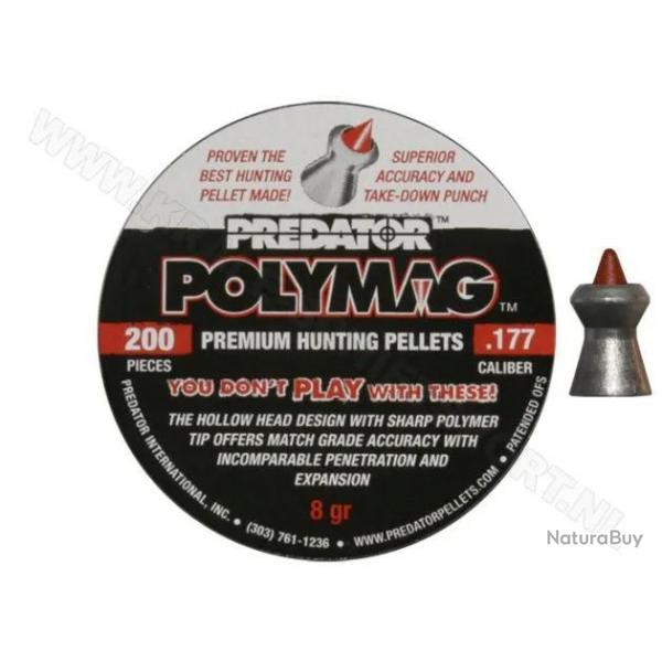 Plombs Predator Polymag - Cal. 4.5 mm 8 grains