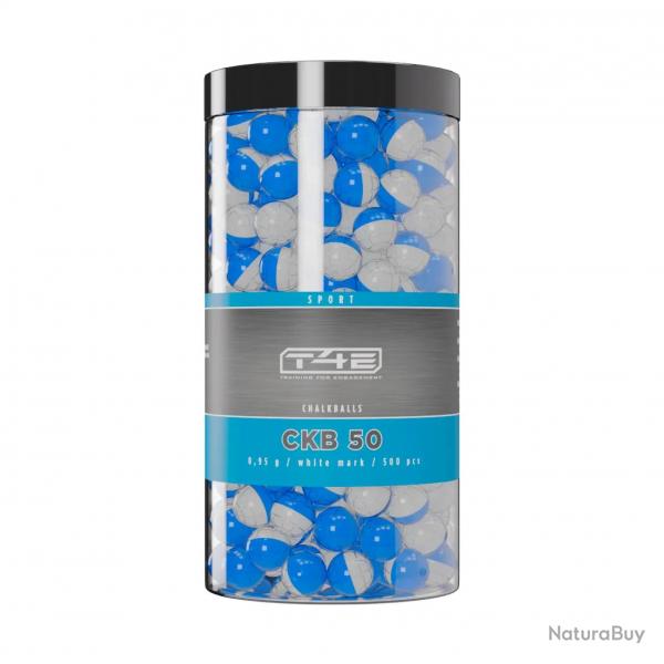 Billes pour arme de dfense T4E Craie blanche - Cal. 50 x500