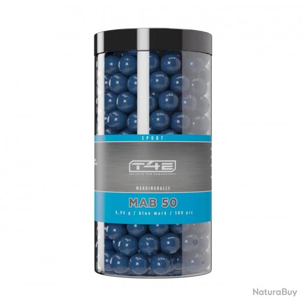 Billes pour arme de dfense T4E Peinture bleue - Cal. 50 x500
