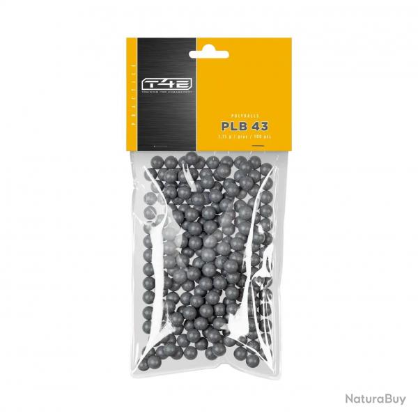 Billes pour arme de dfense T4E Synthtiques pour plinking - Cal. 43 x100