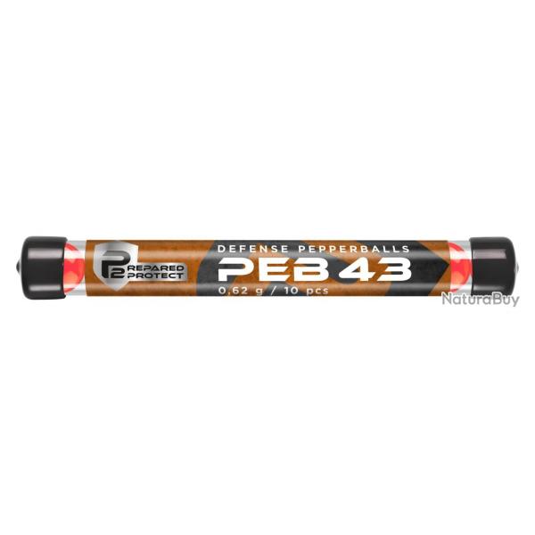Billes pour arme de dfense T4E Poivre - Cal. 43 x10