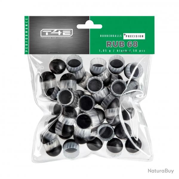 Billes pour arme de dfense T4E Caoutchouc prcision - Cal. 68 x50