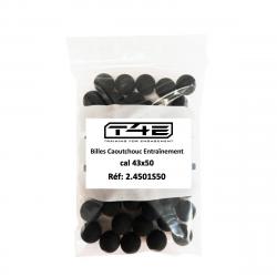 Billes pour arme de défense T4E Caoutchouc entrainement - Cal. 43 x50