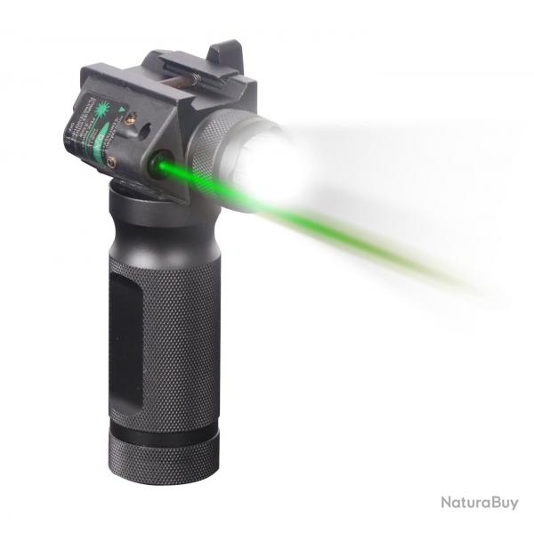 Poigne tactique avec lampe et laser UX - Rail 21 mm