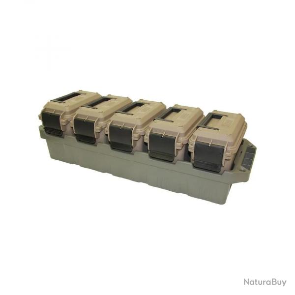 Pack de 5 caisses  munitions plastique
