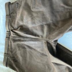 Pantalon cuir marron de chasse