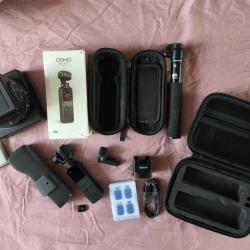 DJI CAMÉRA OSMO POCKET + NOMBREUX ACCESSOIRES.