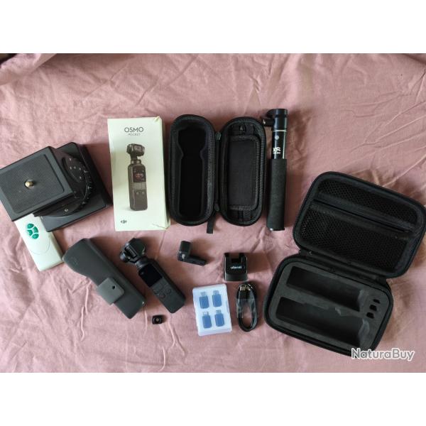 DJI CAMRA OSMO POCKET + NOMBREUX ACCESSOIRES.