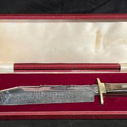 Exceptionnel et rare couteau bowie knife IXL Sheffield commémoratif 145 years 1826/1971 boîte + étui