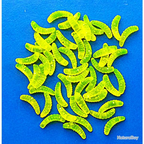 50 LARVES ASTICOTS - plastique   - ljv