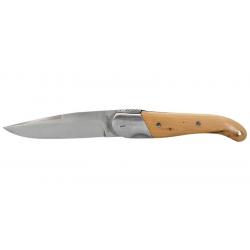 Couteau Chasse Couttier - Lame 105mm - Manche Genévrier avec guillochage - Etui cuir
