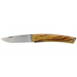 Couteau Le Charly - Lame 90mm - Manche Bois de Serpent - Etui cuir