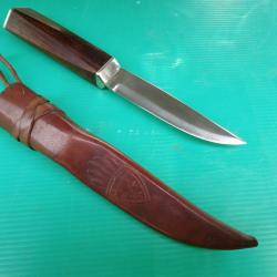 ANCIEN  COUTEAU  PUUKKO NORVEGIEN  DE CHASSE  "  HELLE  "  .  TOP QUALITE .  PARFAIT  ETAT  .