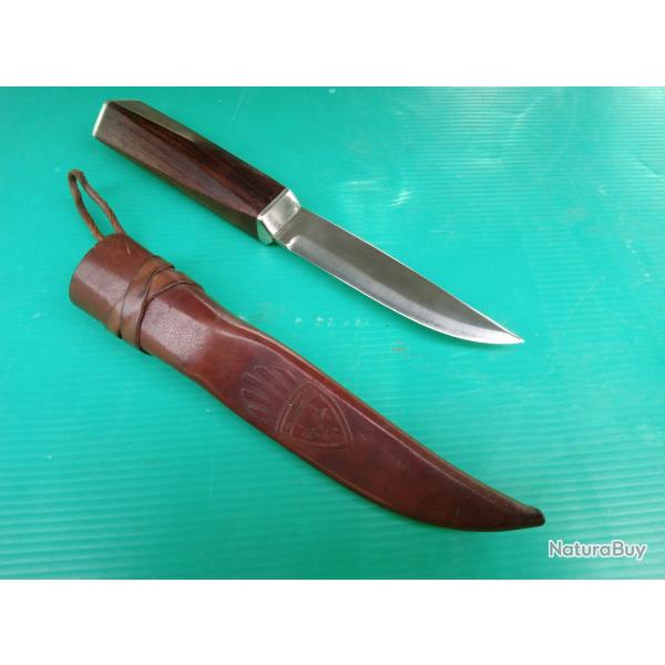 ANCIEN  COUTEAU  PUUKKO NORVEGIEN  DE CHASSE  "  HELLE  "  .  TOP QUALITE .  PARFAIT  ETAT  .