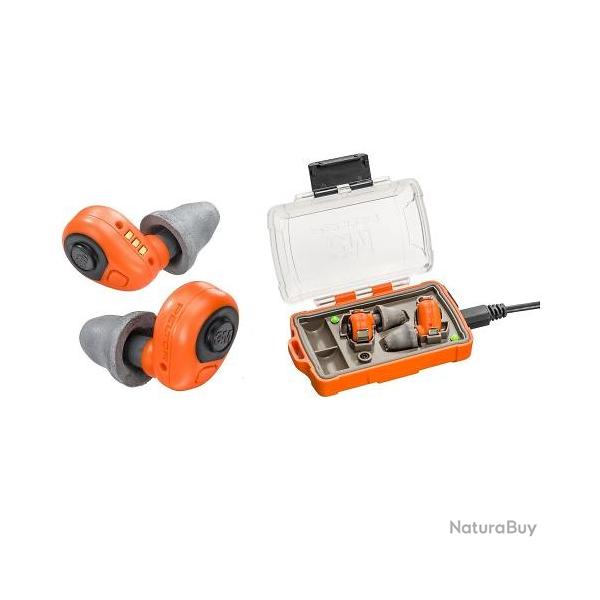 KIT DE PROTECTION AUDITIVE EEP 100 CHASSE RECHARGEABLE ORANGE